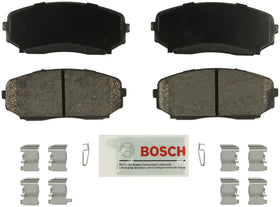 Bosch BE1258H front packaging showing pads and hardware for easy installation