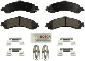 Bosch rear brake pad set front packaging showing contents and clear labeling for easy fit verification