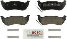 Bosch BE964H rear pads front view showing ceramic surface and protective coating benefit