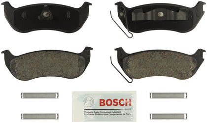 Bosch BE964H rear pads front view showing ceramic surface and protective coating benefit