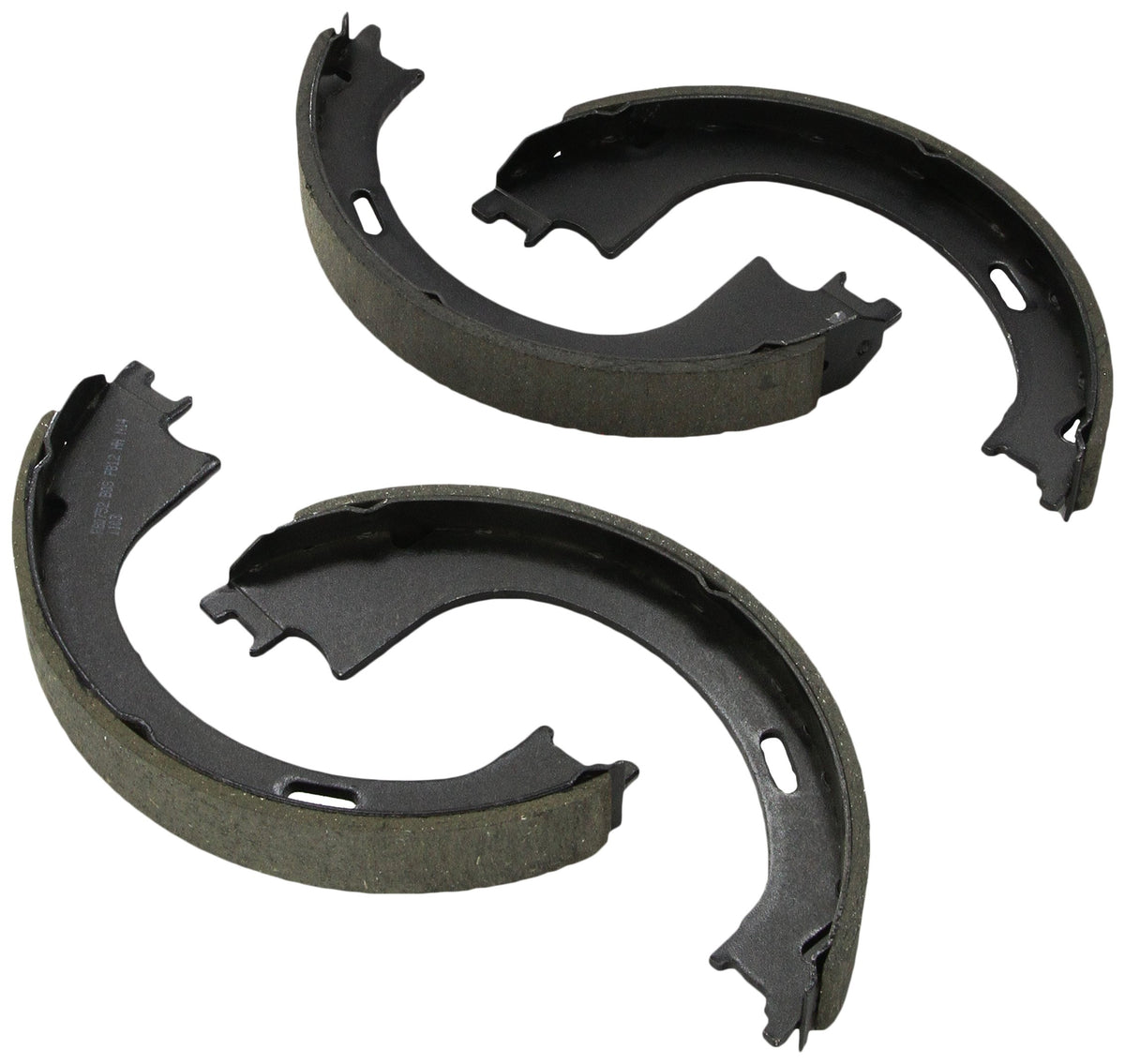 Bosch BS752 front view showing brake shoes and rust-resistant finish for reliable fit