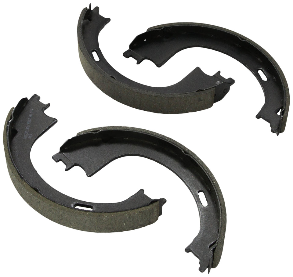 Bosch BS752 front view showing brake shoes and rust-resistant finish for reliable fit