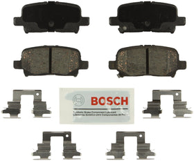 Bosch rear pad front view showing hardware and easy installation benefit
