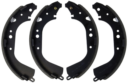 Bosch BS589 rear brake shoes front view showing bonded linings and precise fit
