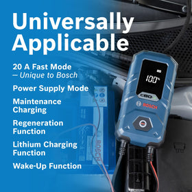 Bosch C80-Li mounted on a workshop wall for convenient regular use