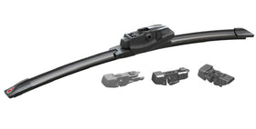 Bosch EVO16 installed on windshield, consistent contact for clear visibility