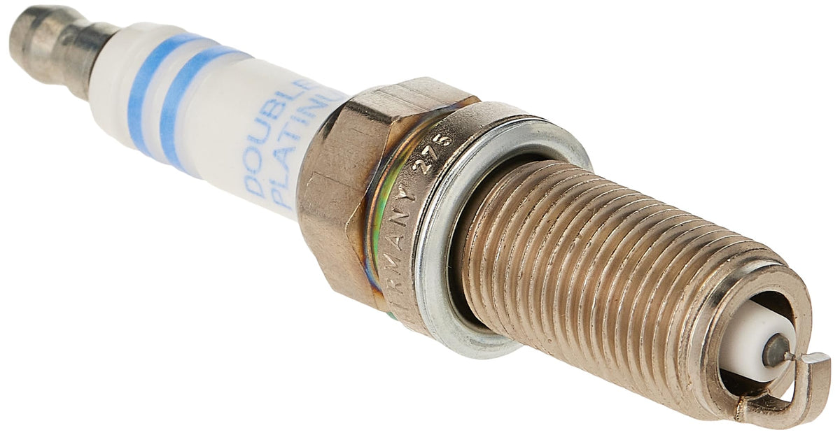 Bosch close-up of fine-wire platinum electrode highlighting durable laser-welded design and longevity