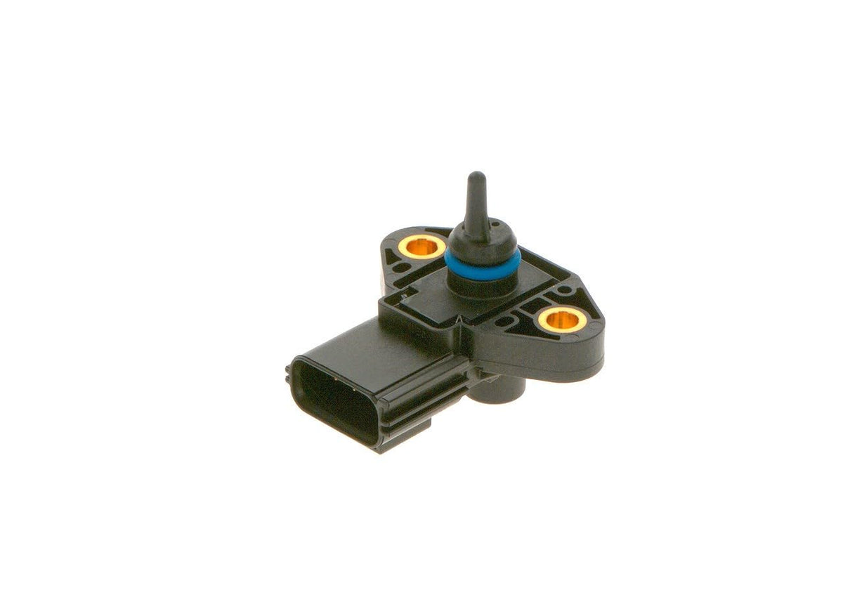 Bosch fuel pressure sensor front view showing durable housing and accurate fit