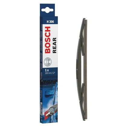 Bosch H306 front packaging showing product and part number, clear replacement benefit