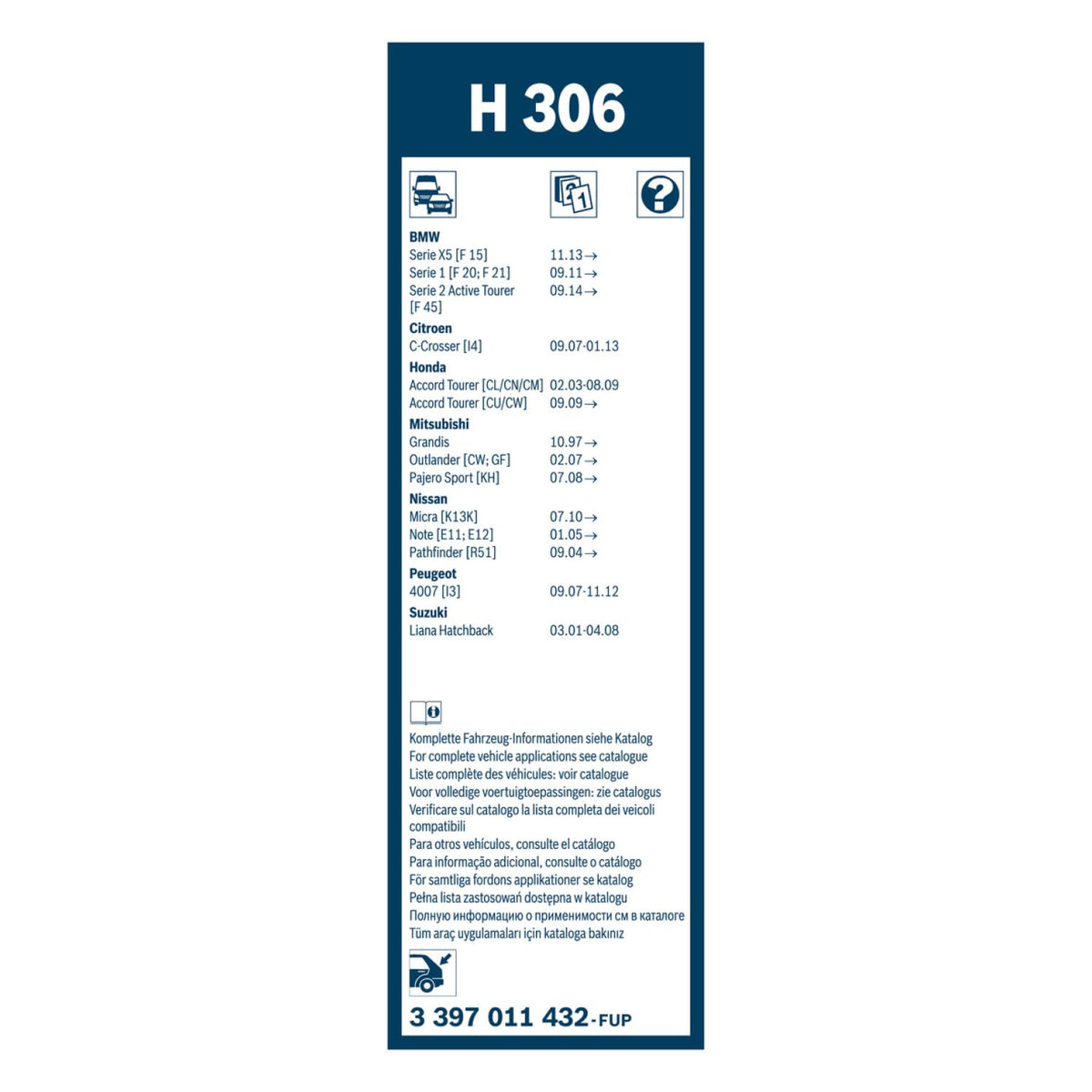 Bosch H306 rubber edge detail highlighting coated rubber for smoother wiping
