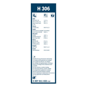 Bosch H306 rubber edge detail highlighting coated rubber for smoother wiping