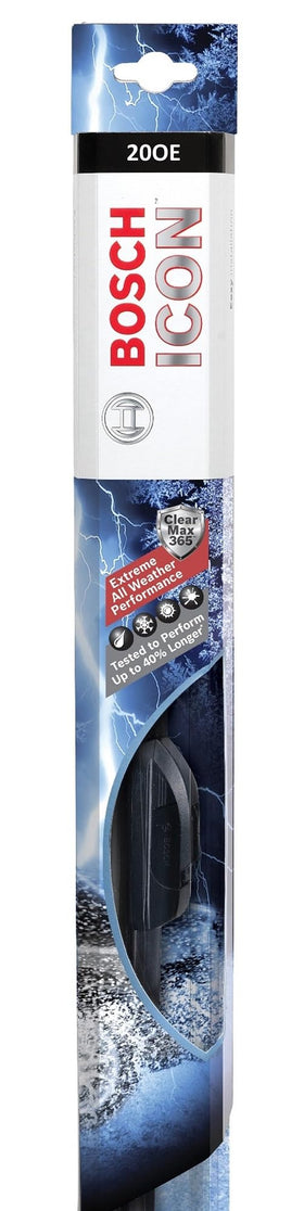 bosch front packaging showing 20-inch ICON blade and clear benefits