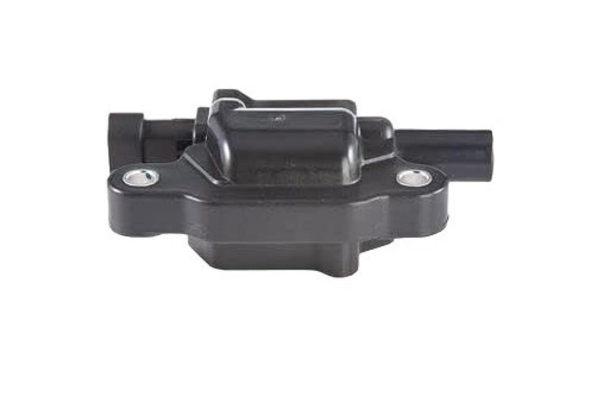 Bosch ignition coil side profile and label showing OE replacement number