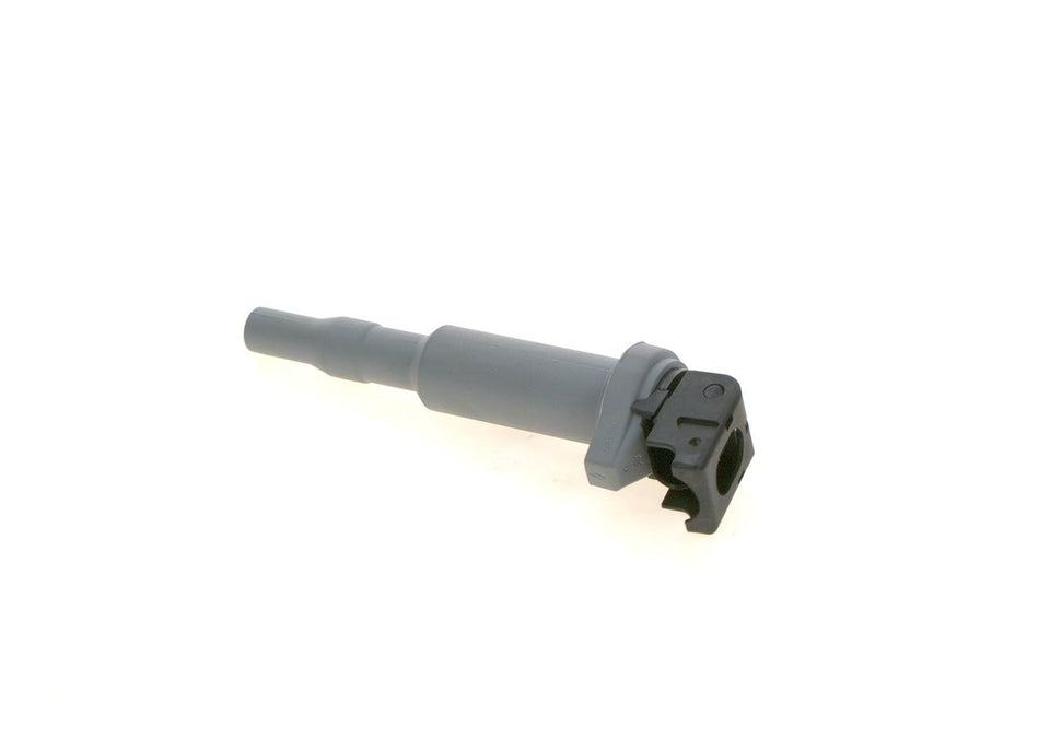 Bosch ignition coil front view showing housing and label for reliable replacement