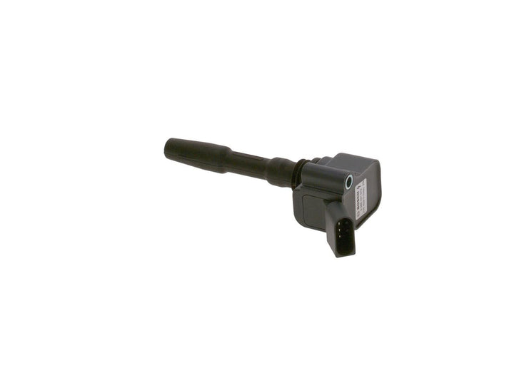 Bosch ignition coil front view showing durable housing and fitment benefit