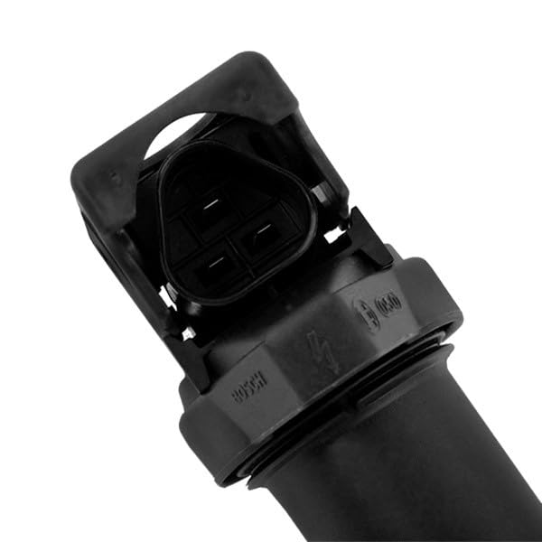 Bosch ignition coil on mechanic workbench ready for installation, Bosch quality confidence