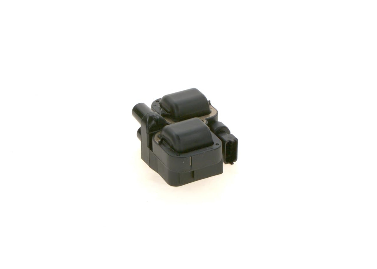 Bosch ignition coil installed in Mercedes engine bay demonstrating proper fit