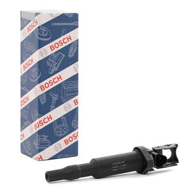 Bosch ignition coil side label with part numbers for accurate fit confirmation
