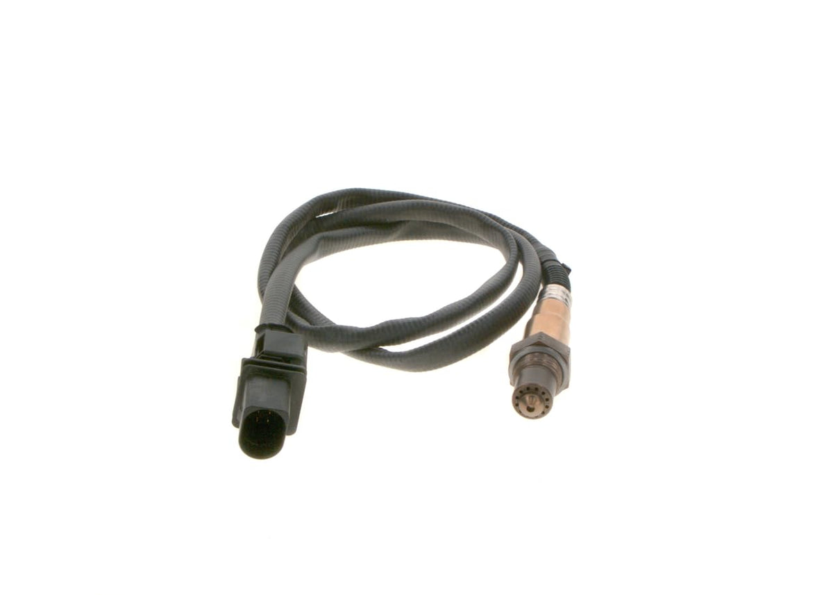 Bosch lambda sensor front view showing housing and tip for reliable measurement