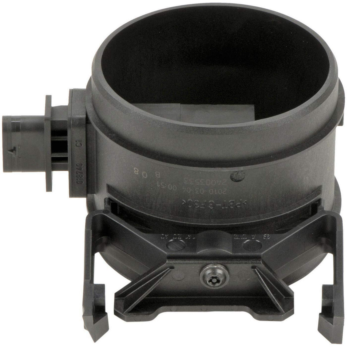 Bosch MAF sensor housing closeup showing robust design and contamination resistance