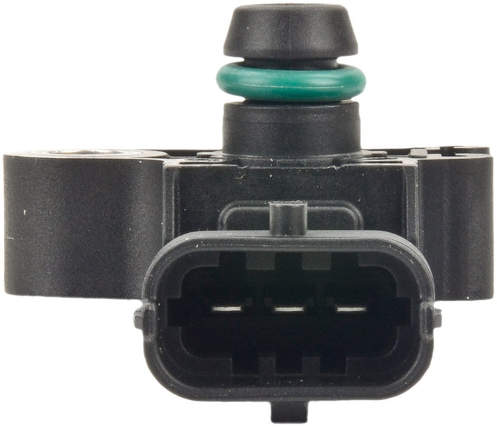 Bosch MAP sensor front view showing housing and label for reliable replacement