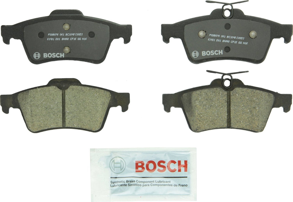 Bosch QuietCast BC1095 front view showing pad shape and ready-to-install fit