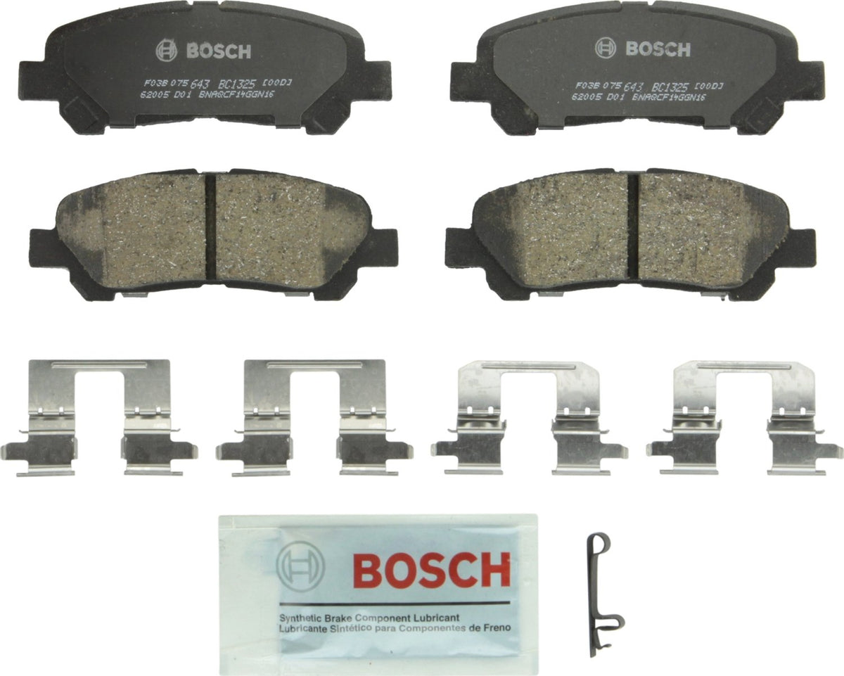Bosch QuietCast BC1325 rear packaging showing product and benefits