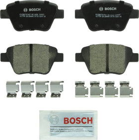 Bosch QuietCast BC1456 front view showing pad set packaging and ready-to-install kit benefit
