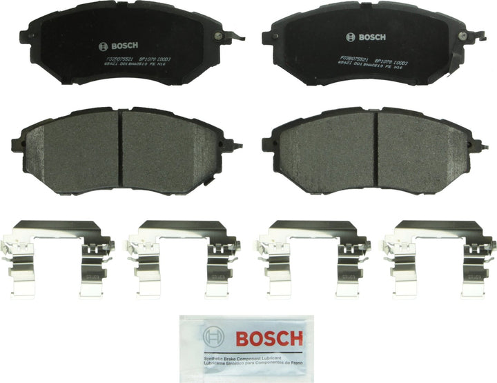 Bosch QuietCast BP1078 front packaging showing contents and easy-install benefits