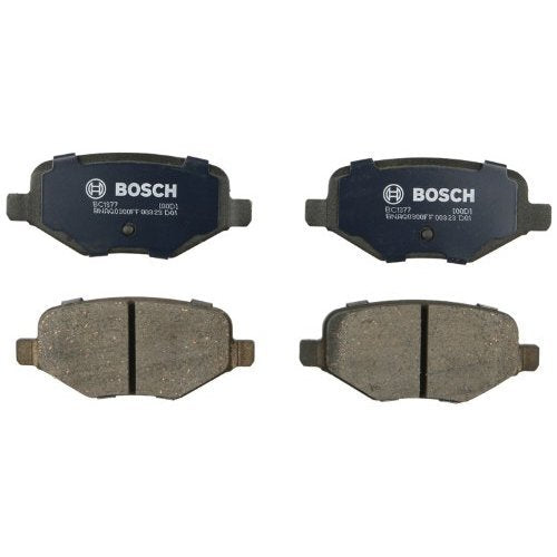 Bosch QuietCast ceramic friction close-up highlighting low-dust surface and consistent stopping benefit