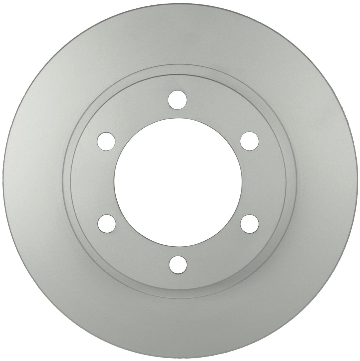 Bosch QuietCast front rotor front view showing clean finish and fitment benefit