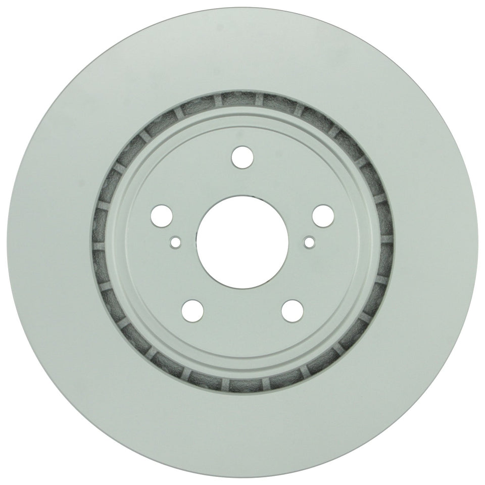 Bosch QuietCast front rotor front view showing fitment and clean finish