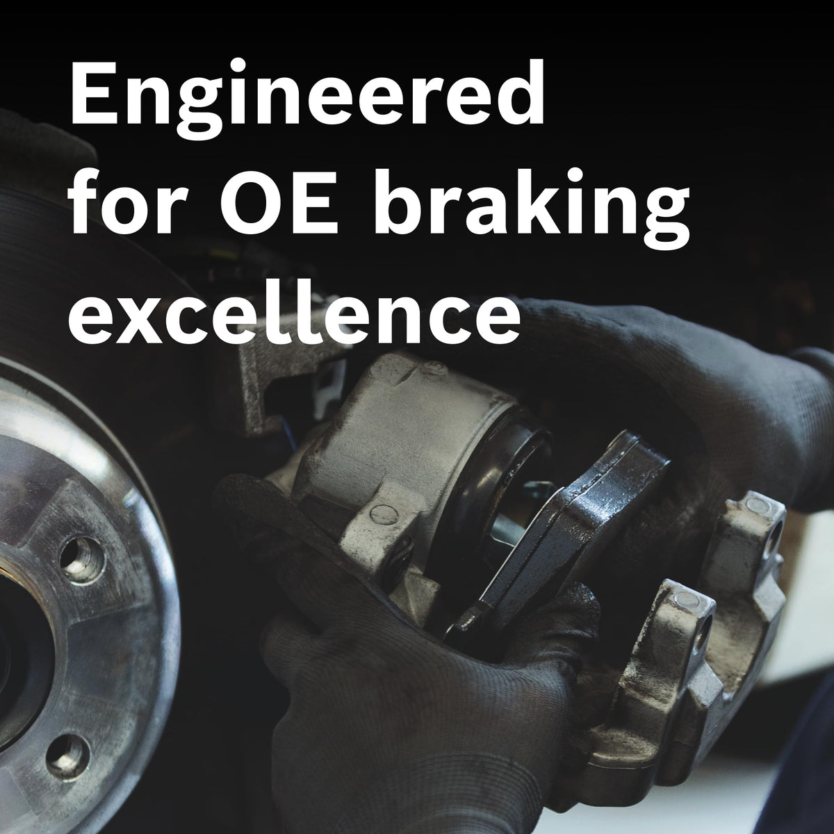 Bosch QuietCast installed on front wheel highlighting reliable stopping fit