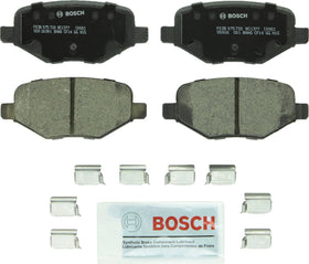 Bosch QuietCast rear packaging showing contents and clear fitment information for confident purchase
