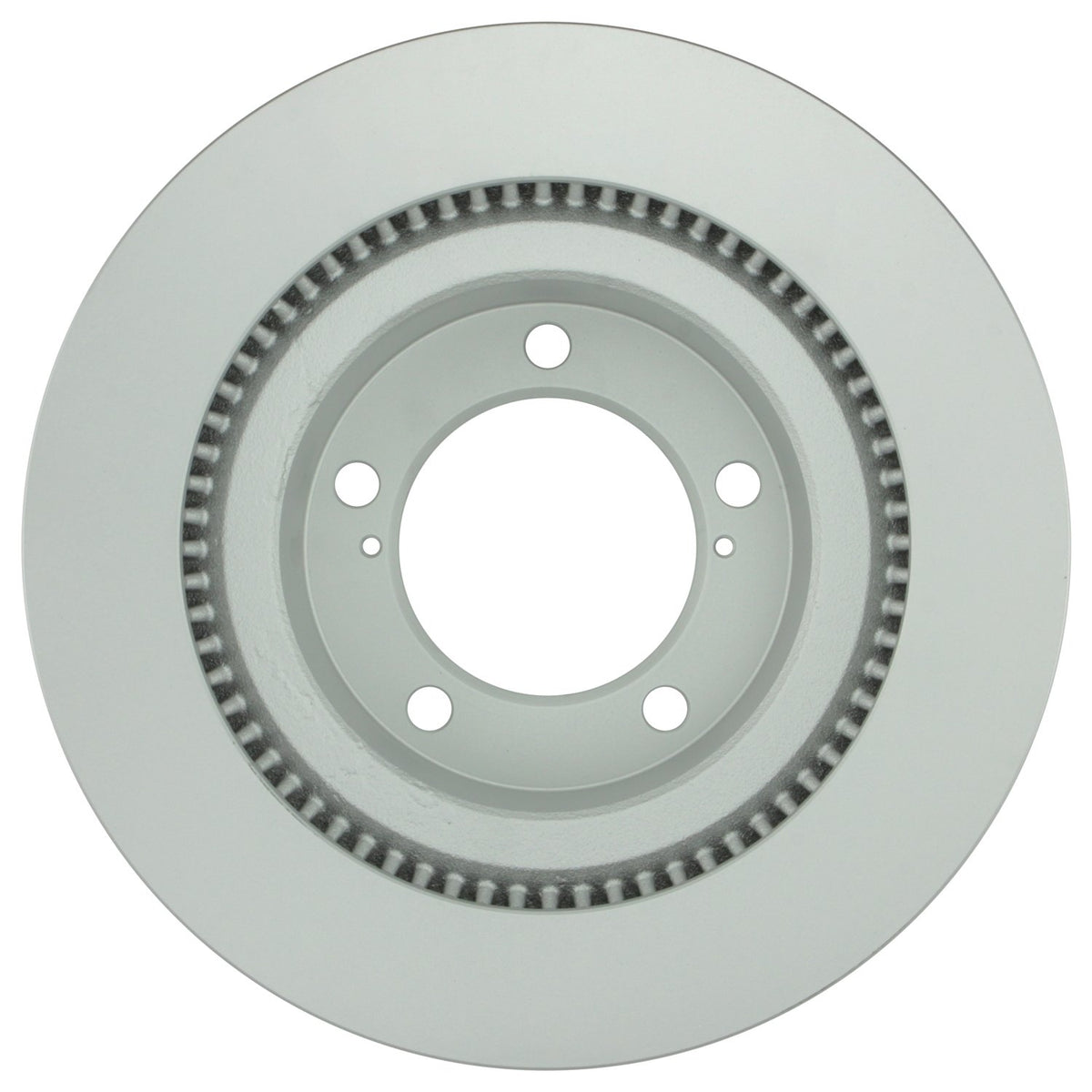 Bosch QuietCast rotor closeup of ABS tone ring ensuring proper ABS and traction control function
