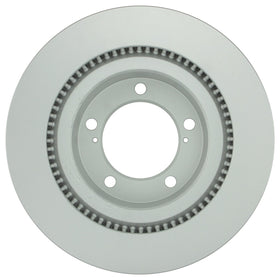 Bosch QuietCast rotor closeup of ABS tone ring ensuring proper ABS and traction control function