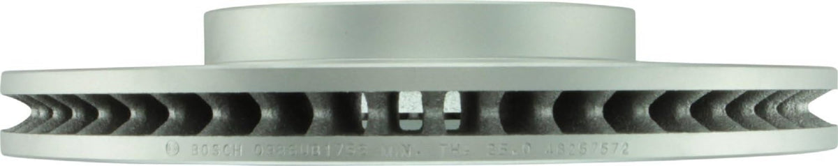 Bosch QuietCast rotor aluminum zinc coating detail resisting rust and corrosion