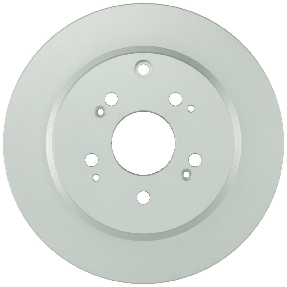 Bosch QuietCast rotor front view showing clean braking surface and precise fit for reliable stops