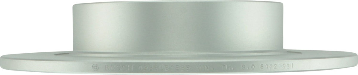 Bosch QuietCast rotor mounted on rear hub demonstrating proper fitment