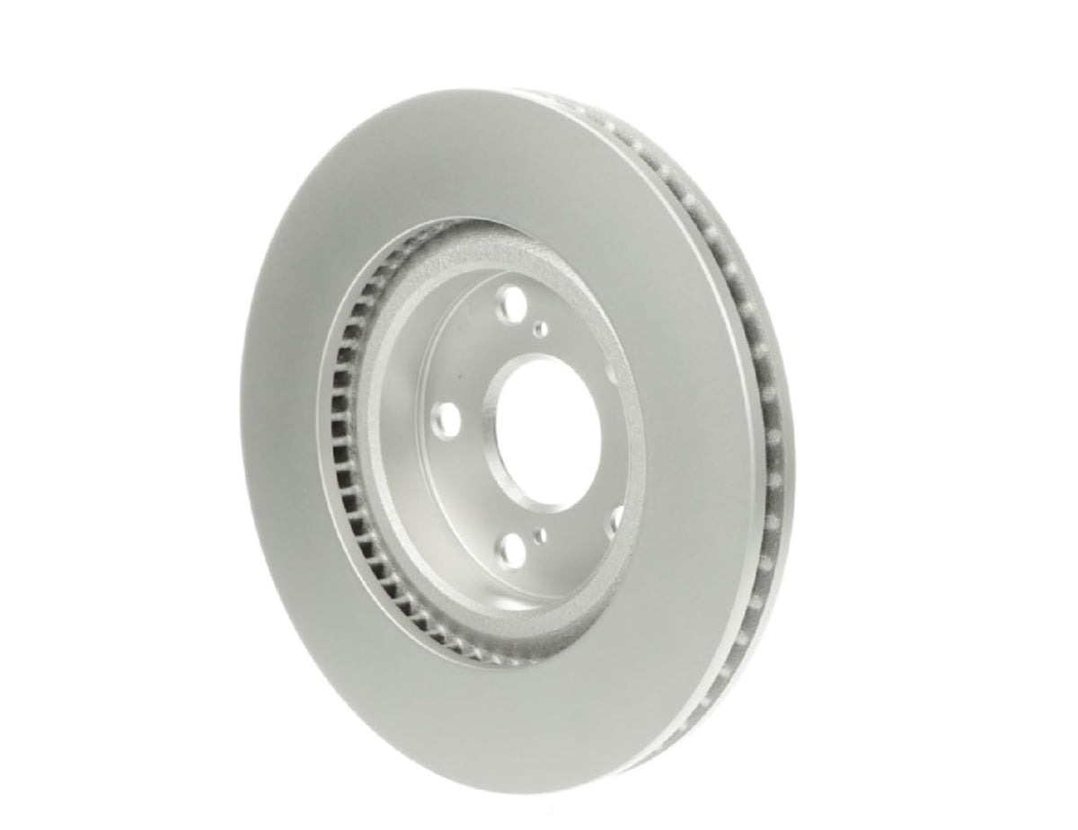 Bosch QuietCast rotor beside ruler showing 296mm diameter for correct fit