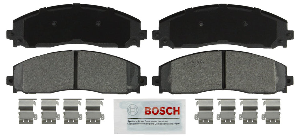 Bosch rear pad front packaging showing protection and correct fit