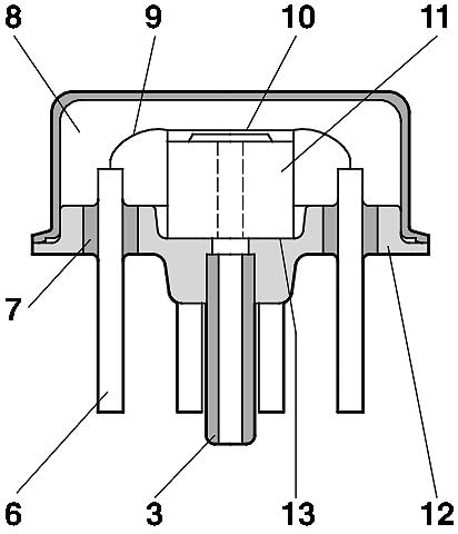 Bosch sensor technical surface texture closeup showing robust construction