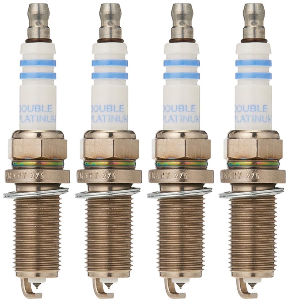 Bosch spark plug next to ruler for size comparison illustrating correct fit and compatibility