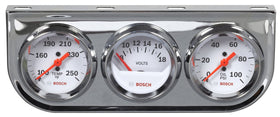 Bosch front panel with three white-dial gauges showing clear readings and improved visibility