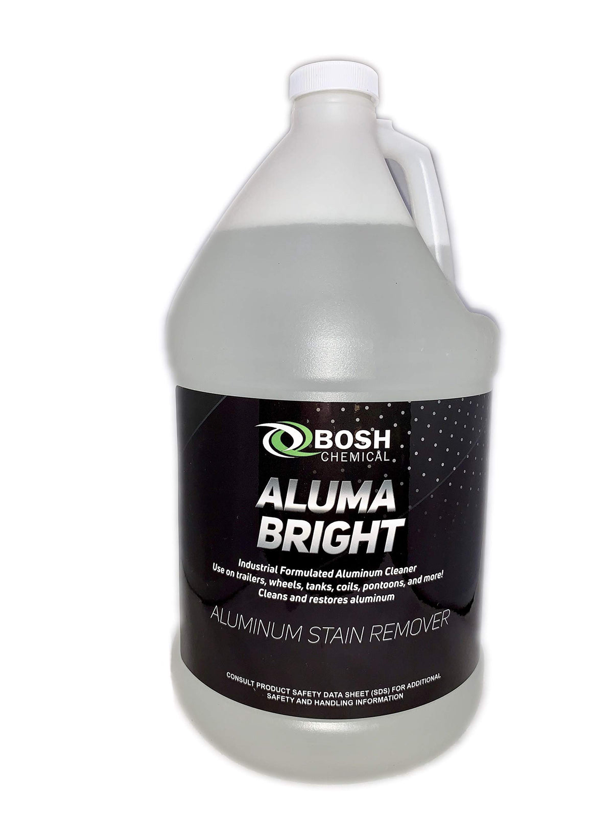 Bosh Chemical front label on 1 gallon container showing product identity and benefits