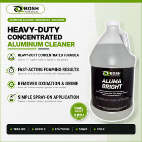 Bosh Chemical Aluma Bright being sprayed from pump sprayer for efficient application