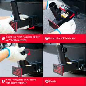 boslla installation hardware with hook pin for fast, tool-free setup