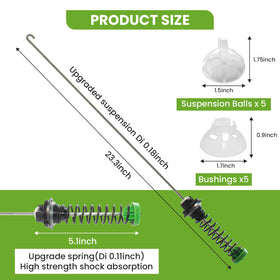 BOSRUIDA view of spring steel top spring and ABS bushing showing durable components