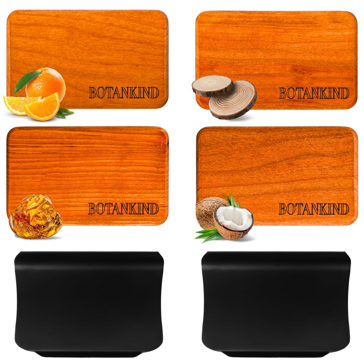Botanikind wooden air freshener front pack for tidy car scent