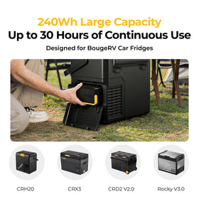 BougeRV battery side pogo pins connecting directly to fridge for secure power